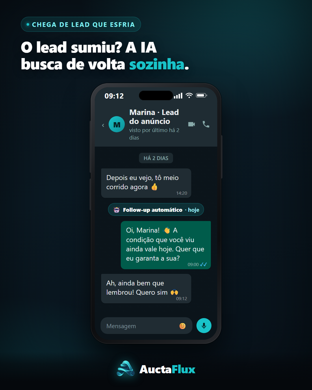 IA faz follow-up sozinha